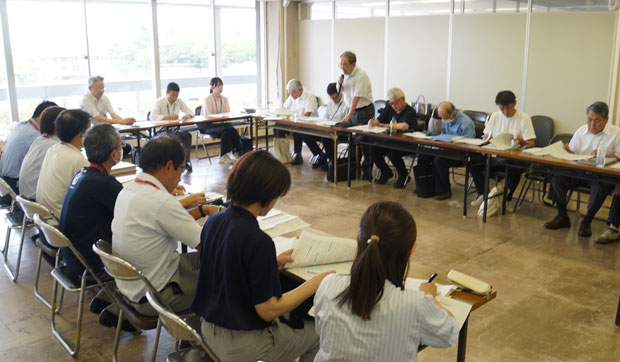 意識調査をふまえた市民啓発についても実例をあげながら報告された（8月21日・福井市）